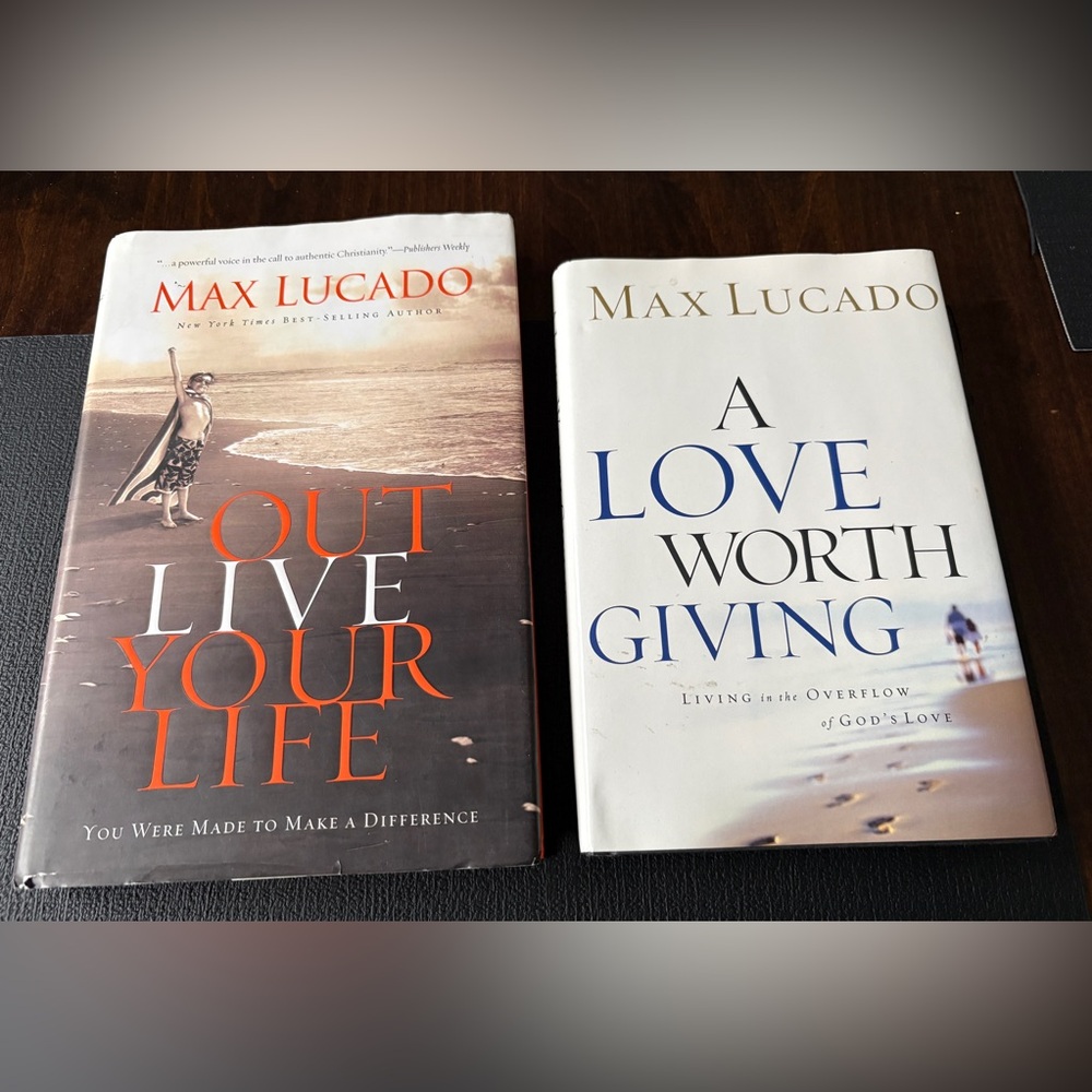 2/$10 Max Lucado Hardcover Books